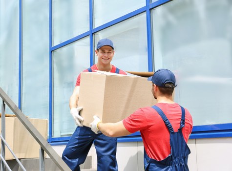 Man with Van delivering boxes in Camden