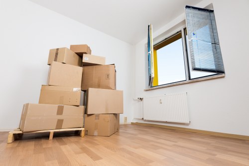 Unpacking services setting up items in a new location