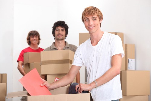 Business professionals planning a move